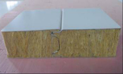 Línea de paneles de sandwich de lana de roca para laminar rollos