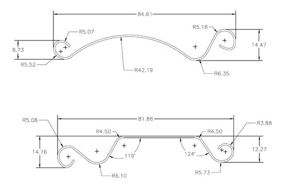 1Máquina de moldeado de rollo de puertas con persiana de 5 mm