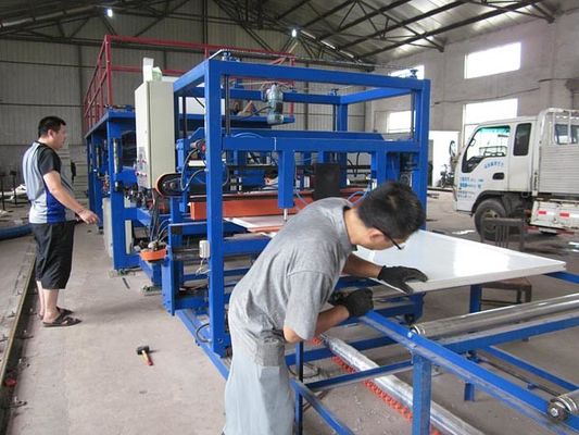 6m/min Máquina de paneles de pared de cuarto frío EPS de cuarto limpio