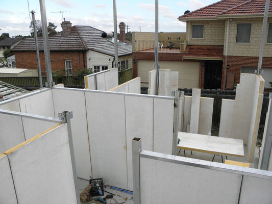 20 min/pcs paneles de casas prefabricadas material de aislamiento para edificios