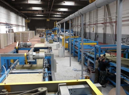 200kw de lana mineral EPS línea de panel de sándwich máquina de corte de panel automático