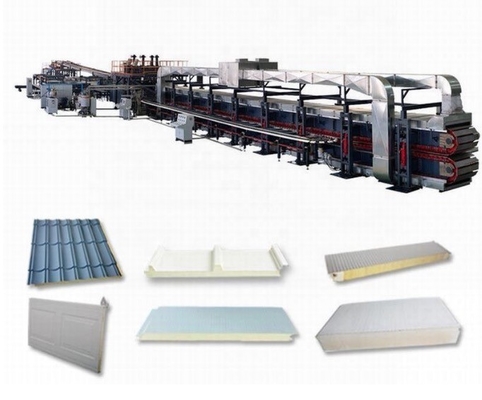 Máquina de paneles de sándwich de PU aislado automático para la sala de frío